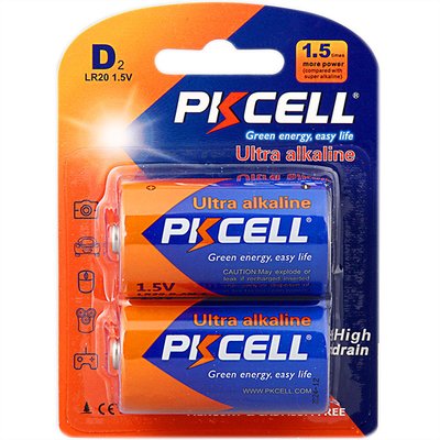 Батарейки PKCELL Ultra Alkaline D (LR20) - 2 шт. (блістер) pkcell-lr20-x2-alcaline фото