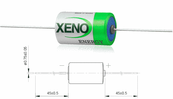 Літієва батарейка Xeno XL-060F/AX 3.6V 2400 mAh xeno-xl060f-ax фото