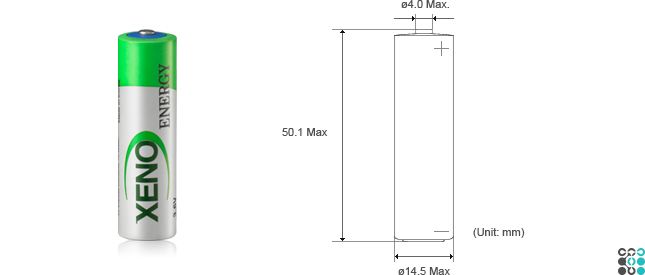 Літієва батарейка Xeno XL-060F/CW 3.6V 2400 mAh xeno-xl060f-cw фото