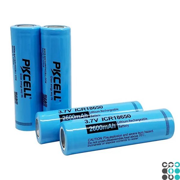 Акумулятор PKCELL Li-Ion ICR18650 2600mAh 3,7V FLAT TOP pkc-18650-2600ft фото