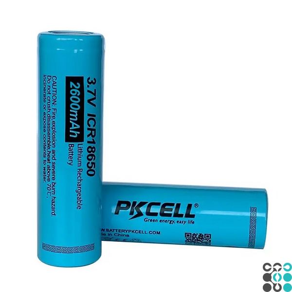 Акумулятор PKCELL Li-Ion ICR18650 2600mAh 3,7V FLAT TOP pkc-18650-2600ft фото