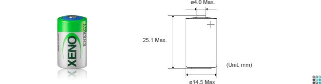 Літієва батарейка Xeno XLP-050F/STD 3.6V 1200 mAh xeno-xlp050f-std фото