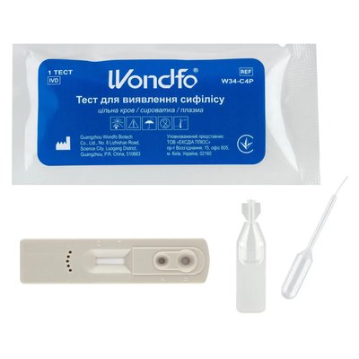 Тест для виявлення сифілісу (ТП) WONDFO W34-C4P фото