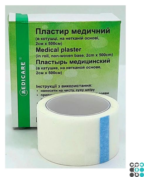 Пластир медичний на нетканій основі 2x500 см - Medicare medicare-2x500-nt фото