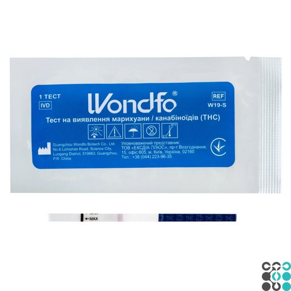 Тест для виявлення марихуани/канабіноїдів (THC) WONDFO W19-S фото