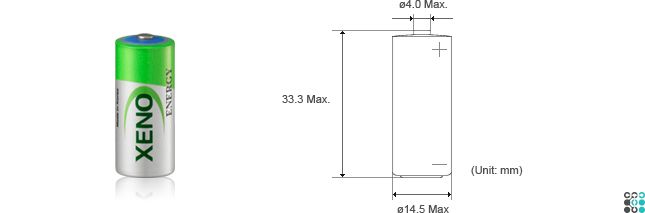 Літієва батарейка Xeno XLP-055F/STD 3.6V 1650 mAh xeno-xlp055f-std фото