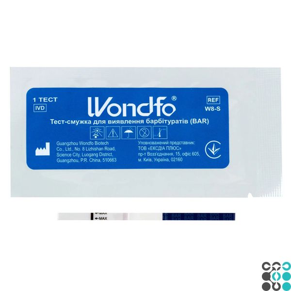 Тест для виявлення барбітуратів (BAR) WONDFO W8-S фото