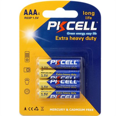 Батарейки PKCELL Extra heavy duty AAA (LR03) - 4 шт. (блістер) pkcell-lr03-x4-duty фото