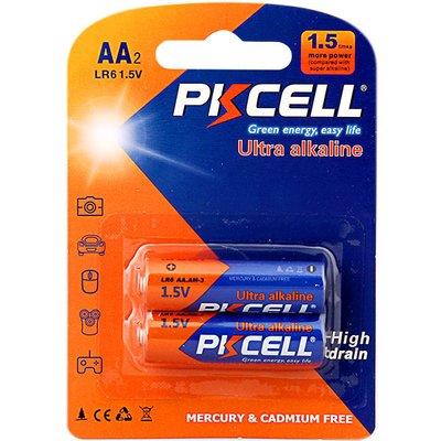 Батарейки PKCELL Ultra Alkaline AA (LR6) - 2 шт. (блістер) pkcell-lr6-x2-alcaline фото