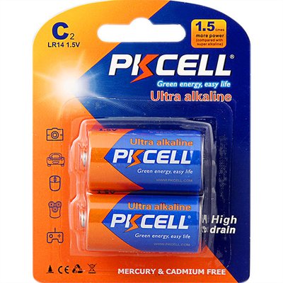 Батарейки PKCELL Ultra Alkaline C (LR14) - 2 шт. (блістер) pkcell-lr14-x2-alcaline фото