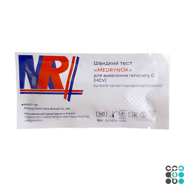 Швидкий тест для виявлення гепатиту С (HCV) MEDRYNOK GCHСV-402a фото