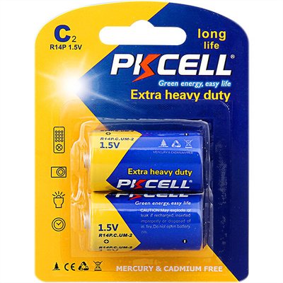 Батарейки PKCELL Extra heavy duty C (LR14) - 2 шт. (блістер) pkcell-lr14-x2-duty фото