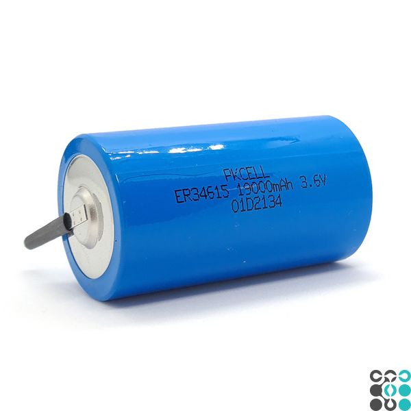 Літієва батарейка PKCELL ER34615 (D) 19000mAh 3.6V with tabs pkc-er34615-1900wt фото