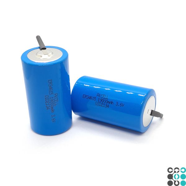 Літієва батарейка PKCELL ER34615 (D) 19000mAh 3.6V with tabs pkc-er34615-1900wt фото